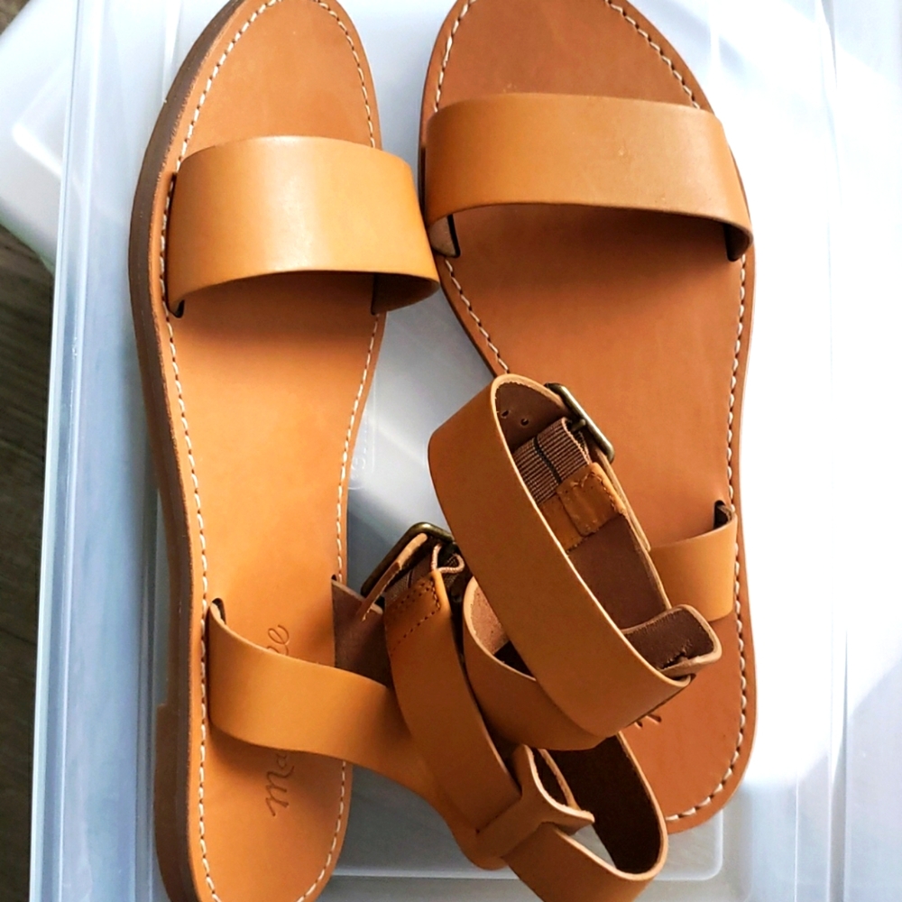 Madewell brown leather sandals NWOT